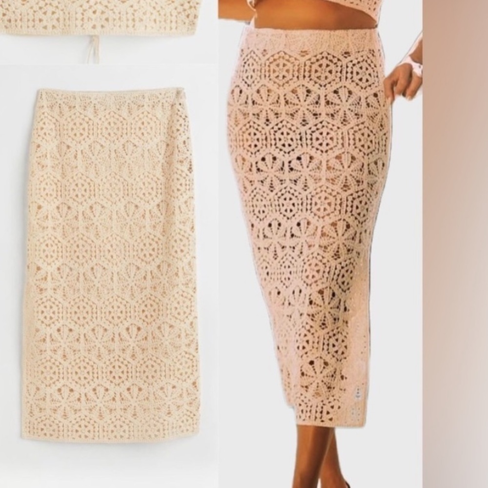 H&M Knit Crochet Skirt